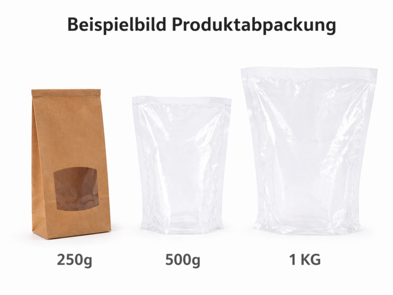 Beispielbild Papierbeutel klein und vakuumbeutel