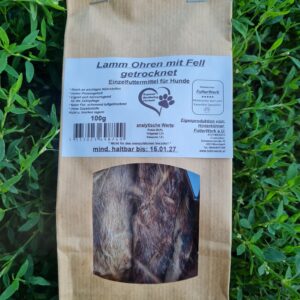 Lamm Ohren getrocknet 100g